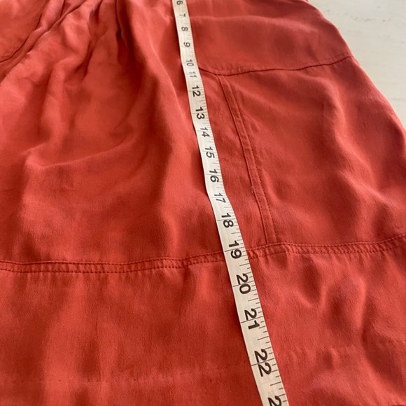Loft Petites Short Orange Rust Colored Skirt With Pockets Size Small - Picture 7 of 7